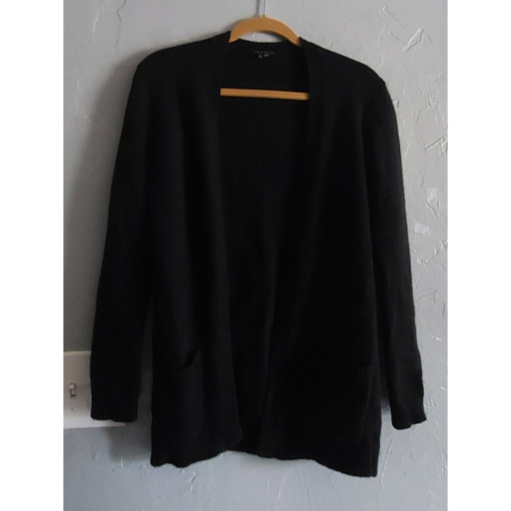 Theory  Sweater Cardigan Women Sp,open Front, Pockers, 100% Wool Lane,long Sleev